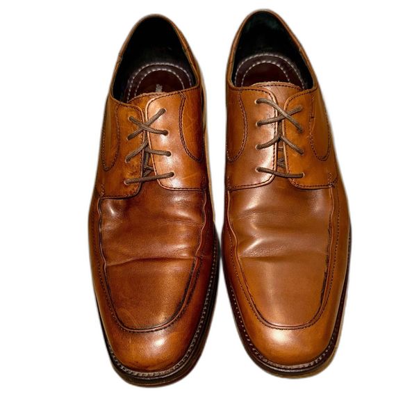 Johnston & Murphy Oxfords in Cognac Leather - Men's size 9.5 - Picture 2 of 10